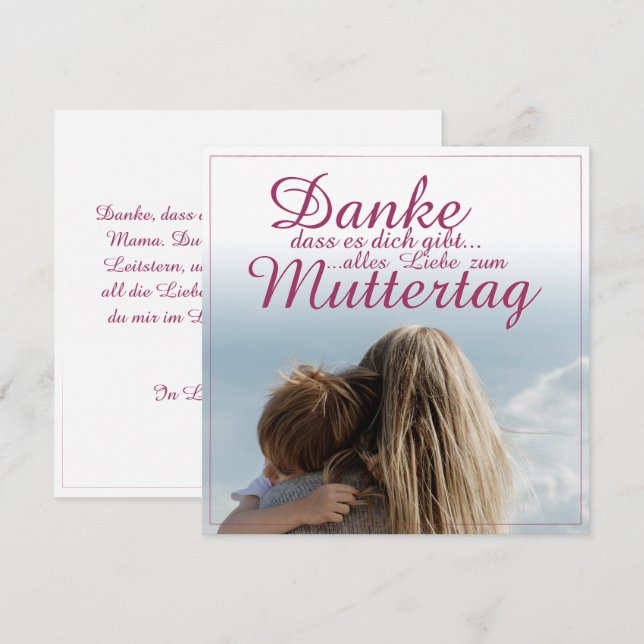 Obrigado por existir, Dia das Mães, Mãe & Filho (Frente/Verso)