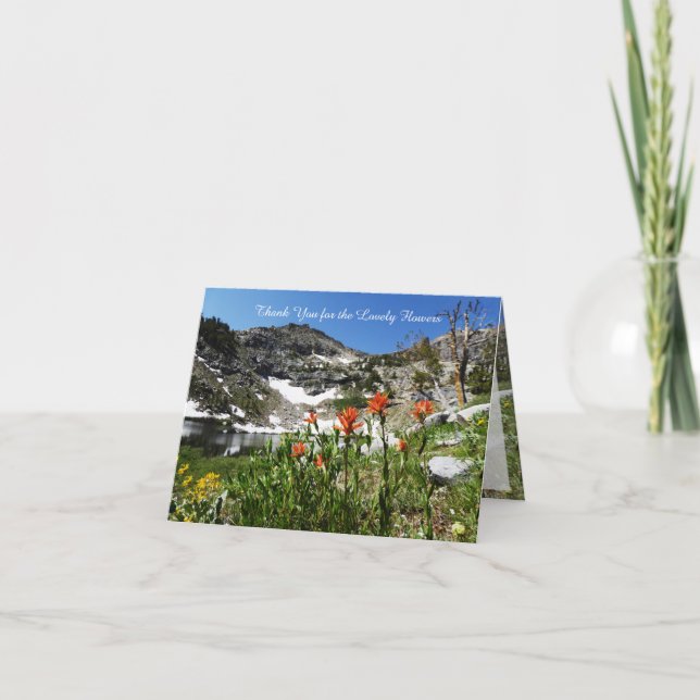 Obrigado Por Lindas Flores, Montanhas, Cartão De N (Frente)
