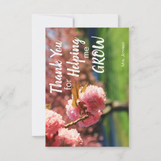 Obrigado Por Me Ajudar A Crescer O Cartão