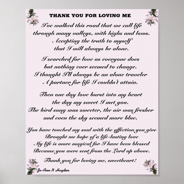 OBRIGADO POR ME AMAR POSTER (Frente)