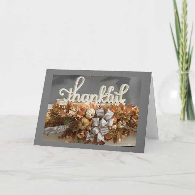 OBRIGADO POR **MINHA TIA** CARTÃO DE AGRADECIMENTO (Frente)