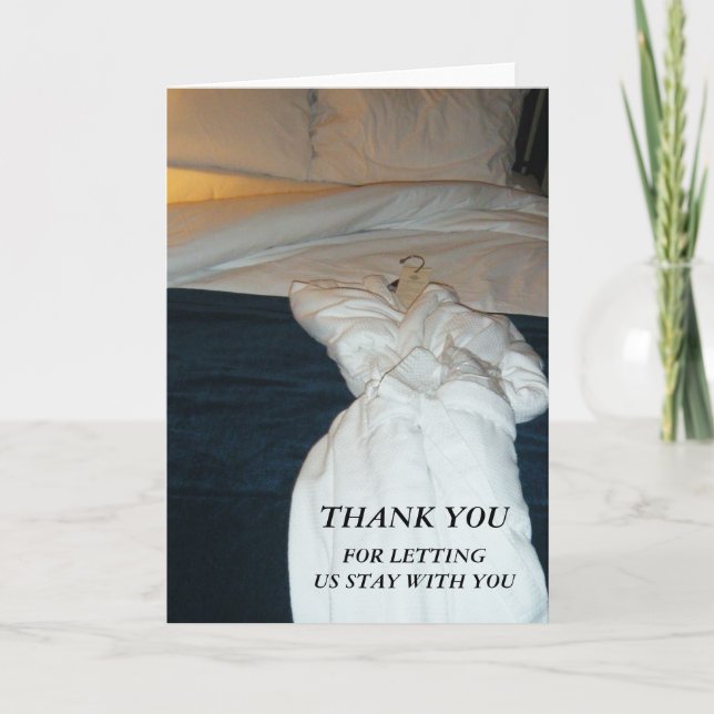 Obrigado por nos deixar ficar com seu cartão (Frente)