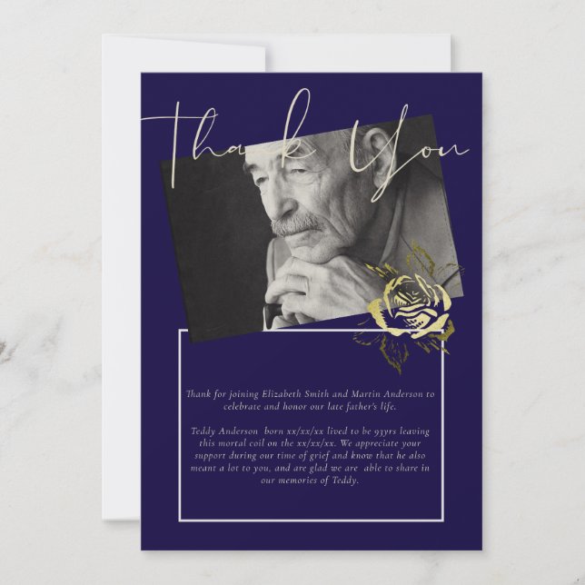 Obrigado Por Participar Do Funeral Memorial (Frente)