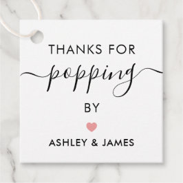 Obrigado por passar Etiquetas, Etiqueta de casamen