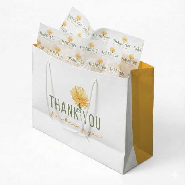 Obrigado Por Ser Seu Papel Tecidual (Show your gratitude with this, "Thank you for being you" dandelion tissue paper! )