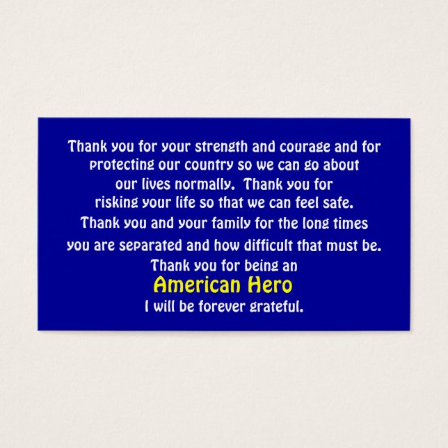 Obrigado Por Servir O Nosso País (Frente)