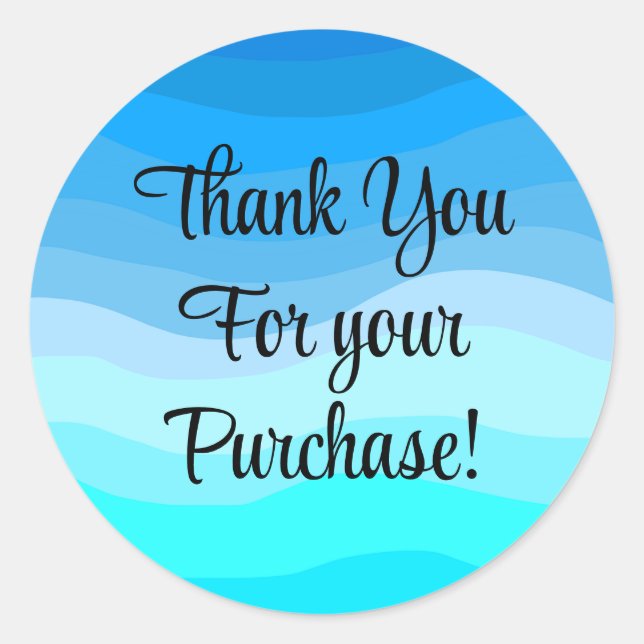 Obrigado por seus adesivos de compra (Frente)