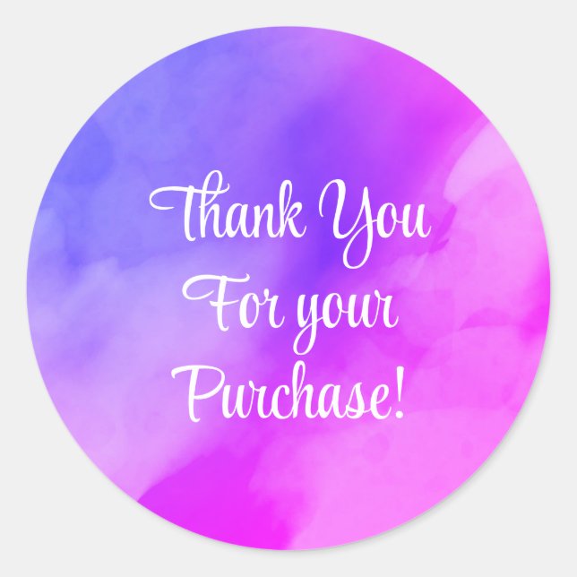 Obrigado por seus adesivos de compra (Frente)