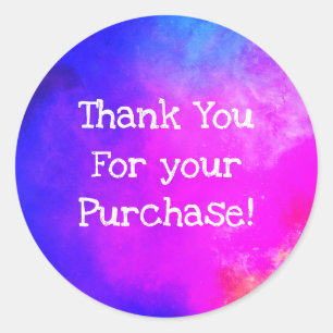 Obrigado por seus adesivos de compra