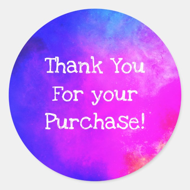 Obrigado por seus adesivos de compra (Frente)