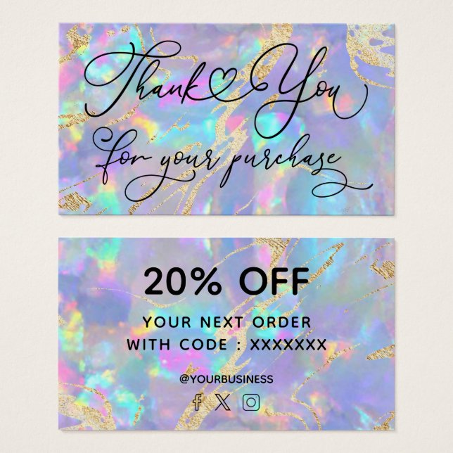 obrigado por sua compra opala roxa (Frente & Verso)