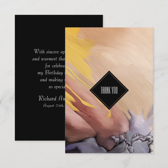 Obrigado por ter vindo aos meus cartões personaliz (Frente/Verso)