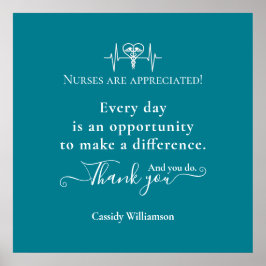 Obrigado Poster Doente a Enfermeiro Personalizado