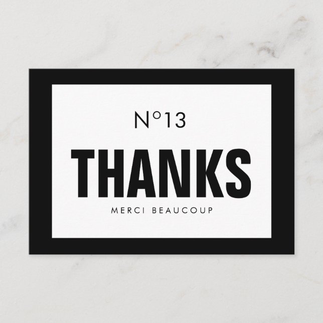 OBRIGADO preto & branco da forma VOCÊ CARTÃO de (Frente)