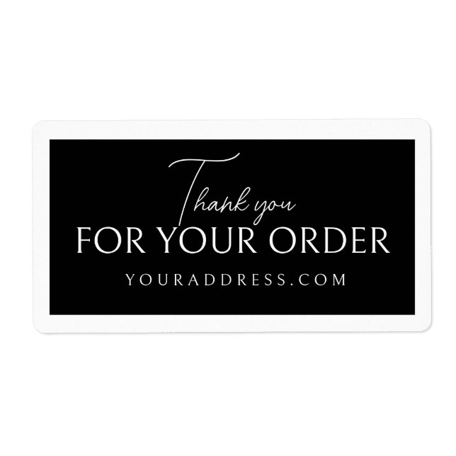 Obrigado preto-e-branco simples, design adesivo (Frente)