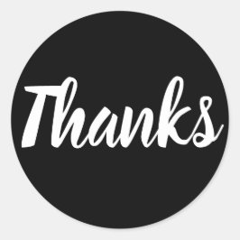 Obrigado preto e branco, você é um simples adesivo