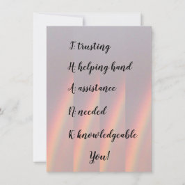 Obrigado Prism Flat Greeting Card