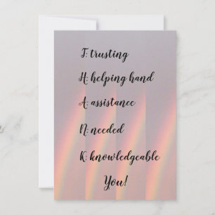 Obrigado Prism Flat Greeting Card