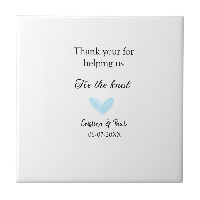 obrigado que amarre o nó azul do casamento. (Frente)