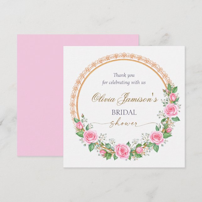 Obrigado Rosas e coroa da respiração do bebê (Frente/Verso)