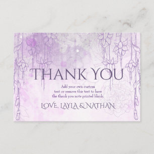 Obrigado roxo Enchanting você cartões