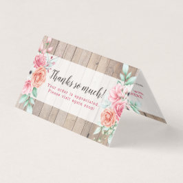 Obrigado, Russo Wood Country Farmhouse Rosa Card