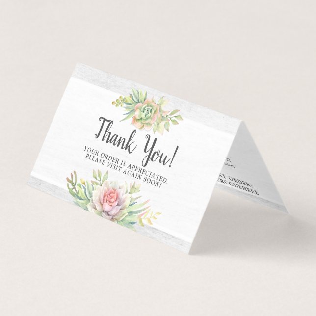 Obrigado Rustic Watercolor Desert Card (Frente)