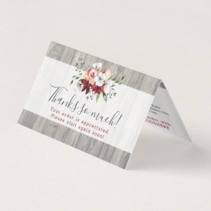 Obrigado Rustic Wood Southern Country Cotton Card