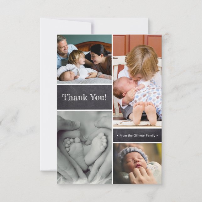 Obrigado, segundo anúncio de nascimento de bebê (Frente)