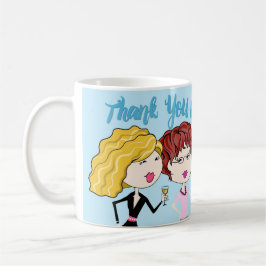 Obrigado sendo uma caneca de café do amigo