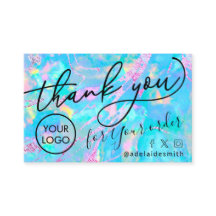 obrigado seu cartão de visita opal