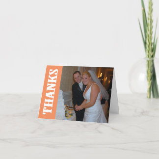 Obrigado Shoot Out Cartão de Agradecimento (Laranj