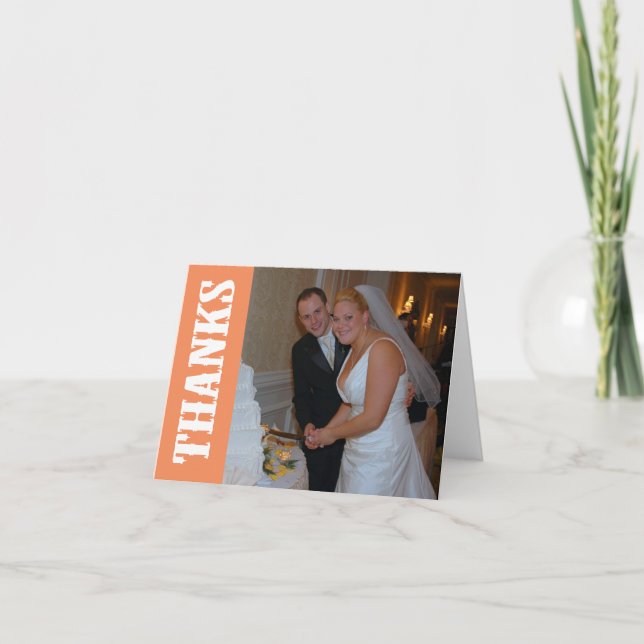 Obrigado Shoot Out Cartão de Agradecimento (Laranj (Frente)