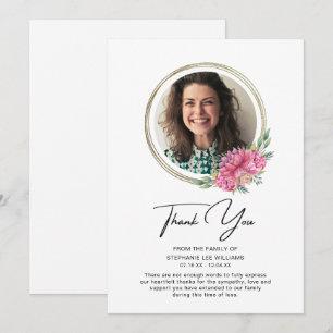 Obrigado Simpatia Foto Funeral Luto