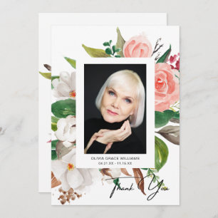 Obrigado Simpatia Fotográfica Funeral Bereavement