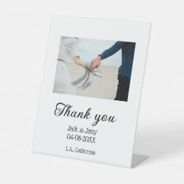 Obrigado simples e moderno casal de casamento mens