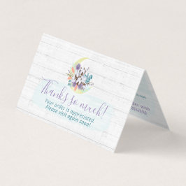 Obrigado Southern Floral Cotton Moon Rustic Card