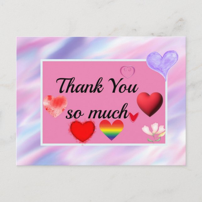 obrigado tanto cartão poste (Frente)