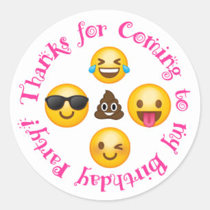 Obrigado temático de Emoji você etiqueta