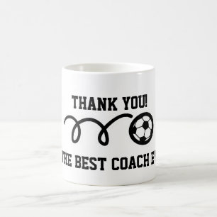 Obrigado treinador   caneca de café bola de futebo
