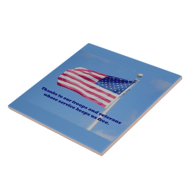 Obrigado Tropas Bandeira Americana (Lateral)