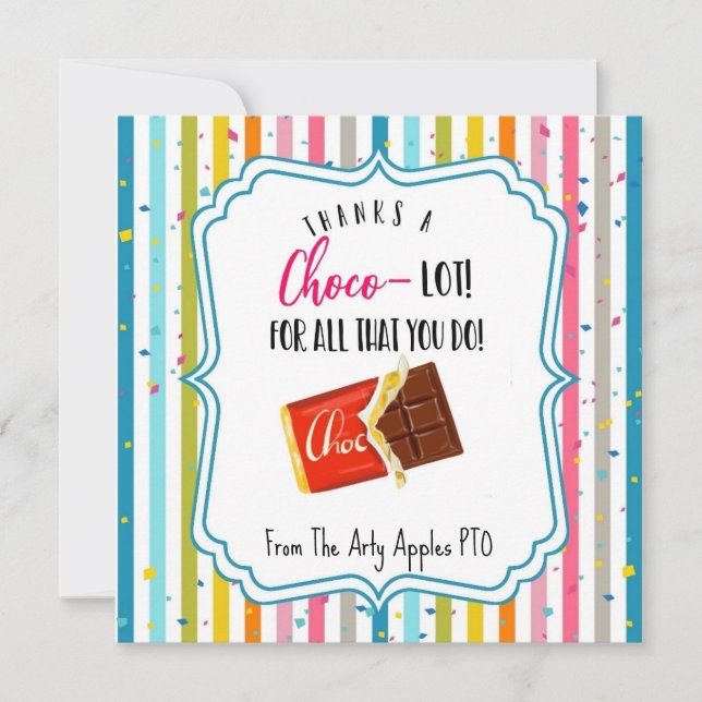 Obrigado um lote de chocolate para tudo que você f (Frente)