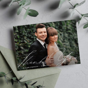 obrigado único que você inscreve no cartão de casa