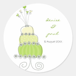 Obrigado verde do bolo de casamento você etiqueta