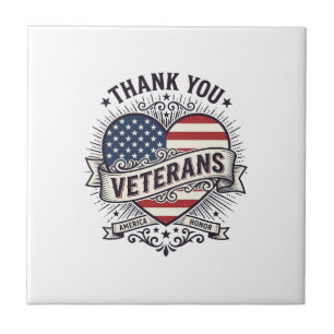 Obrigado Veteranos Coração Patriótico Design Vetor
