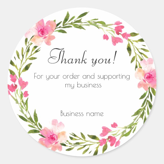 obrigado você para solicitar o adesivo de ira flor (Frente)