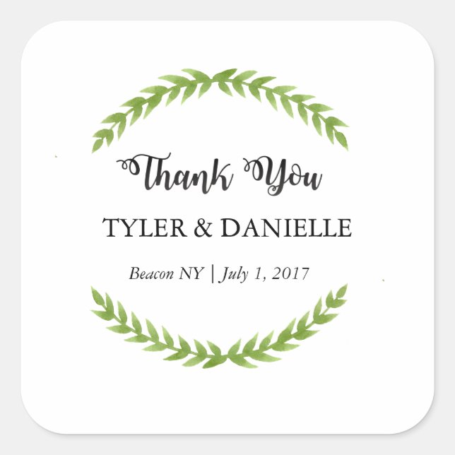 Obrigado Wedding você etiqueta (Frente)