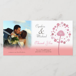 Obrigado Wedding você pica o cartão com fotos do