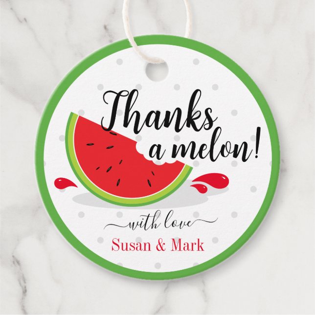 Obrigados a Melon Watermelon Obrigado Etiqueta (Frente)