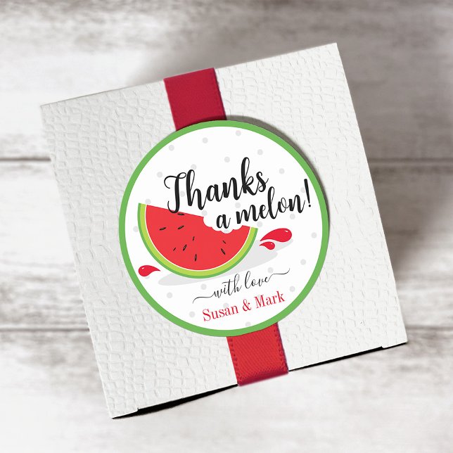 Obrigados a Melon Watermelon Obrigado Etiqueta (Criador carregado)